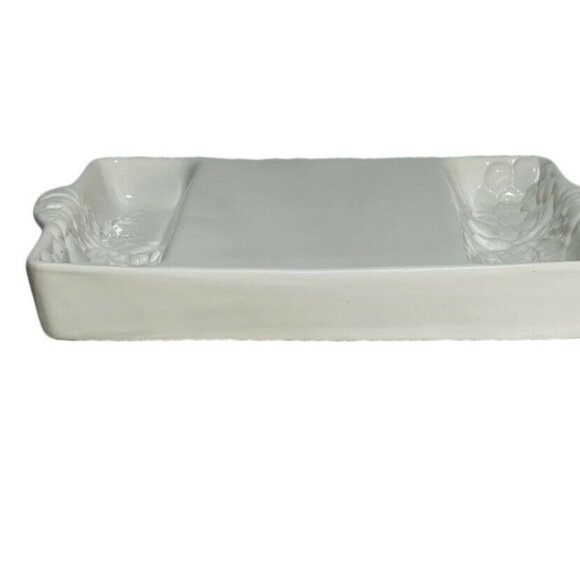 Loucarte Portugal White Grape Design Ceramic Serving Tray - Picture 3 of 6